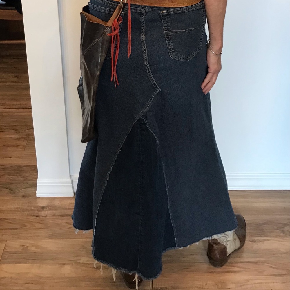 Vintage Denver Hayes handmade Maxi Denim Skirt Size 34” - Picture 4 of 12